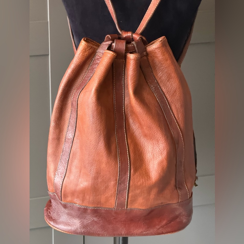 Sundance Cheval 2 tone leather vintage backpack/shoulder bag. First generation - Picture 8 of 16